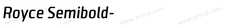 Royce Semibold字体转换